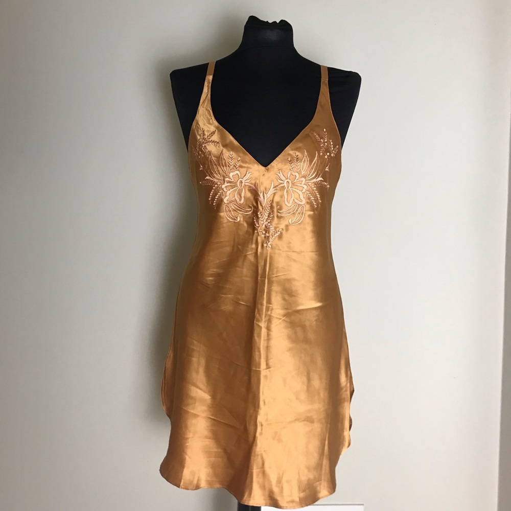 Vintage Victoria’s Secret Silk Slip Gold